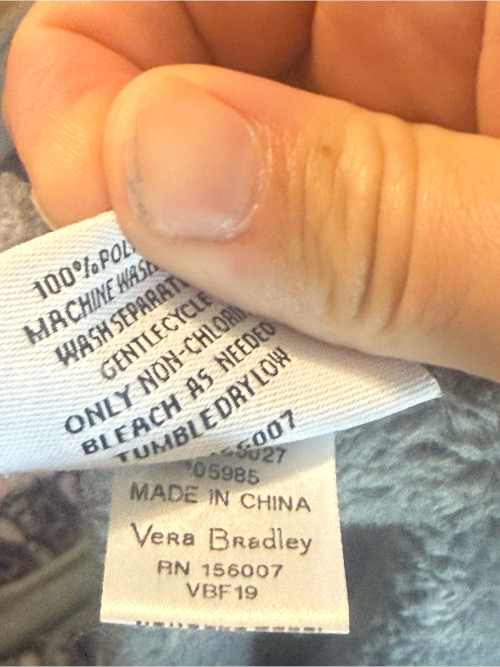 Vera Bradley Cozy Throw Blanket Polyester Machine Washable Gray Floral 50x80 - Picture 4 of 4
